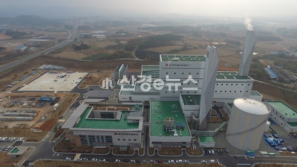 지난 26일 가동에 들어간 나주SRF 열병합발전소 전경.(2017년 12월 준공)