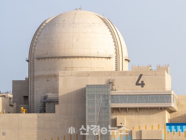 3월 1일 최초임계에 도달한 UAE 바라카 원전 4호기 원자로 전경. (사진=한전 제공)